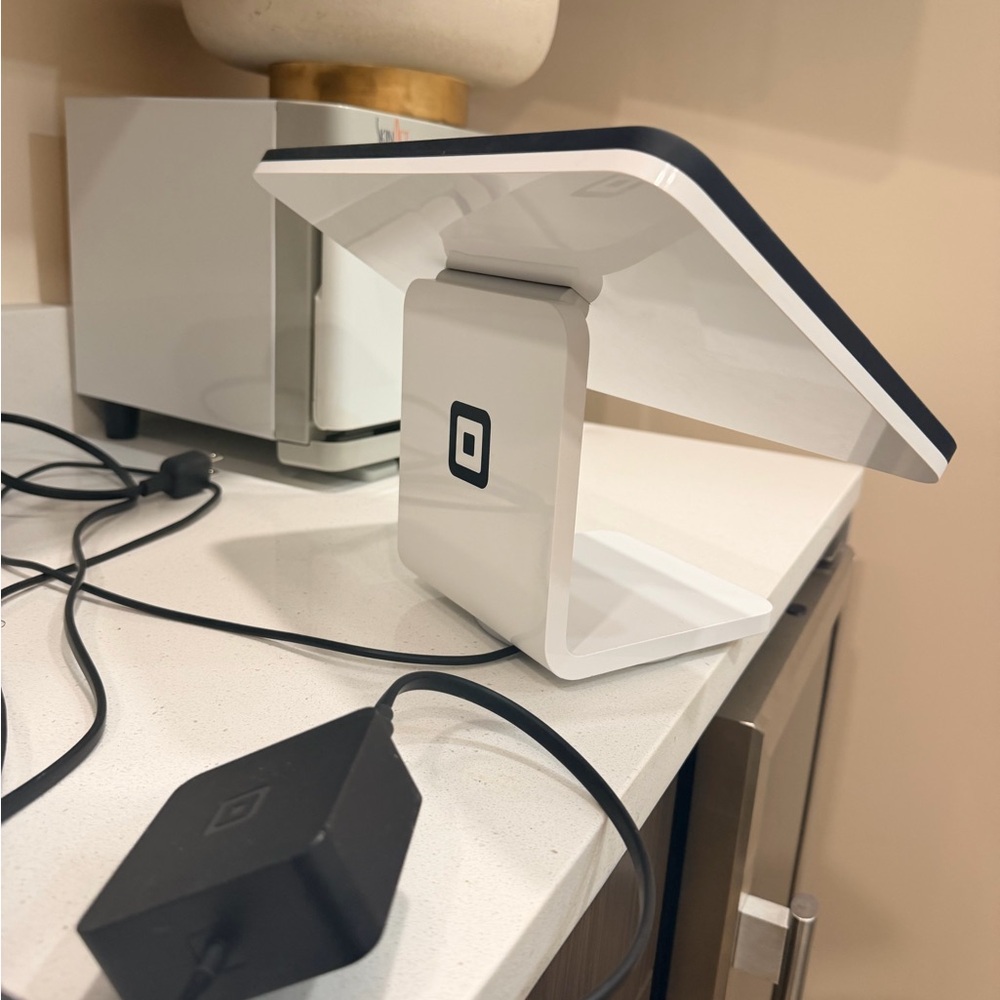 Square Register Stand with Card Reader - White and Black